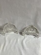 Pair Of Vintage Clear Crystal Glass, Mirror Handles picture