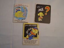 LOT OF 3 UNUSED NOS 1949 & 1950 GET WELL Vintage BARKER Greeting Cards PopUp picture