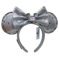 DisneyParks Loungefly 100 Year Minnie Mouse Bow Ears Mickey Headband Ears picture