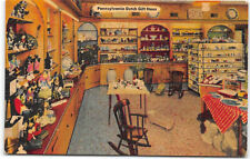 Pennsylvania-PA-Harrisburg-Dutch Gift Haus-Vintage Linen Postcard picture