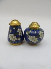 Vintage Pair Of Jingle Japan Cloisonne Salt & Pepper Shakers picture
