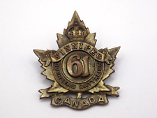WWI Canadian 61st Winnipeg Overseas Battalion Pin Canada Military picture