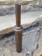 Antique Metalware Brass Cannister Tube with Screw Top picture