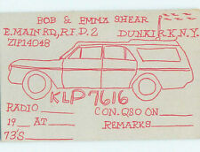 Pre-1980 RADIO CARD - CB HAM OR QSL Dunkirk - Near Buffalo New York NY AH2443 picture