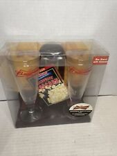 Budweiser Bar Stand with Glasses Vintage Gift Set 2006 NIP.   34 picture