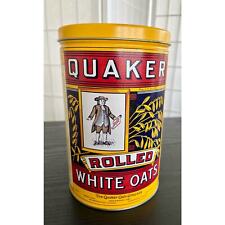 Vintage 1992 Quaker Rolled Oats Tin Canister 8 in picture