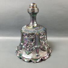 Vintage Fenton Dark Tone Iridescent Carnival Glass Hand Bell 5