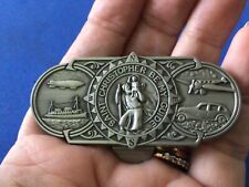 St Christopher VISOR CLIP BE MY GUIDE Protection Saint Pewter Medal Car Boat… picture