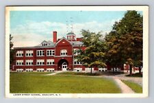 Endicott NY-New York, Loder Street School, c1934 Vintage Souvenir Postcard picture