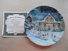 1993 Bradford LE Christmas Memories Welcome to Our Home Porcelain Plate Tanton picture