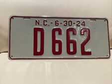 1924 North Carolina Dealer License Plate D 662 picture