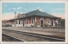 Postcard Railroad MCRR Depot Gardiner Maine ME  picture