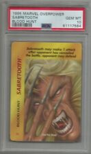1995 MARVEL OVERPOWER CARD GAME BLOOD HUNT SABRETOOTH  BE PSA 10 picture
