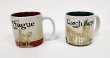 Starbucks Pair PRAGUE & CZECH REPUBLIC 2016 3oz Demitasse Espresso Mugs Set of 2 picture