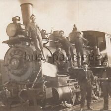 Vintage 1910s RPPC Rock Island Lines Steam Locomotive No 87 Illinois Postcard picture