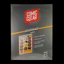 25-pack of Crystal-Clear Comic Clear Backing Boards - Golden Age Size picture