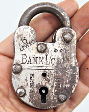 Rare Vintage Solid Iron and Steel Lock & Key: Exquisite Padlock Collectible B14 picture