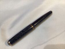 Vintage GEO. S. PARKER VACUMATIC MADE IN USA Fountain Pen Blue Gray Striped used picture