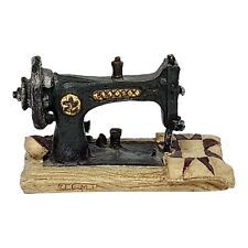 Vtg Miniature Sewing Machine w/ Quilt Collectible Figurine picture