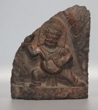 Real Tibet 1700s Old Buddhist Carved Stone Buddha Statue Vajrapani Chakna dorje picture