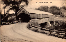 Old Covered Bridge, Massachusetts, Vintage Postcard picture