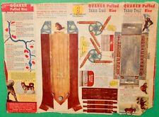 Antique 1940's Era Quaker Puffed Rice Yukon Trail River Boat Cut-Out Box Panel picture