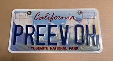 CALIFORNIA YOSEMITE LICENSE PLATE PERSONALIZED # PREEV OH EXPIRED picture
