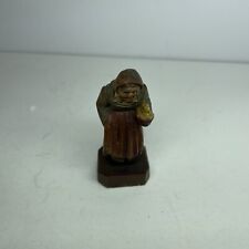 Vintage 1920s Charles Dickens ANRI Folk Art Carved Wood Figurine Italy picture