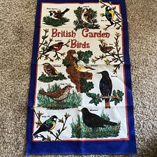British Garden Birds Souvenir Tea Towel • Cotton Kitchen 17 X 29 Julie Burden picture