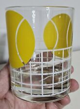 Culver Glass Tennis Ball Net Yellow Drinking Mid-Century Vintage Ltd. Water Low picture