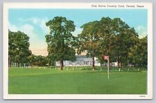 Postcard Oak Grove Country Club Terrell Texas, Golf Course, 1930's picture
