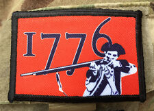 Patriot 1776 Morale Patch Tactical Military USA Hook Badge Army Flag  picture