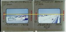 VTG July 1956 35mm Slides New Smyrna Beach Florida Cars on Beach Lot of 2 #22191 picture