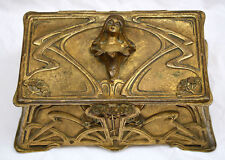 MAGNIFICENT 19 Th c  ART NOUVEAU FRENCH BRONZE BOX SIGNED . MUST SEE . picture