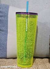 Starbucks 2023 Tumbler Cup Summer Yellow Lime Green Neon Bubble 24 Oz NEW picture