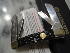 Boker Tree Brand Congress 4 Blade Pocket Knife Black Jig Bone 110722 Germany New picture