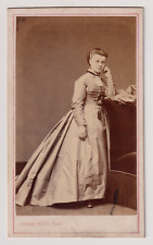 Pierre Petit CDV in Paris - Une dame pose - vintage albumen print c.1869/70 picture