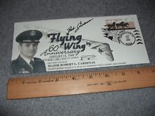 Rare Northrop Aircraft Flying Wing Autographed Flight Cover Major Bob  Cardenas picture