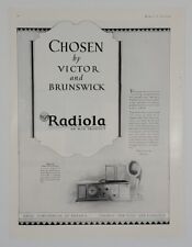 Vintage 1925 Print Ad - Victor & Brunswick RADIOLA, by RCA - Super-Heterodyne picture