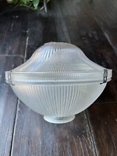 Original 2-Piece Holophane Hall Shade With 3 1/4” Fitter Dated March 19, 1918 picture