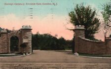 Camden New Jersey, 1912 Harleigh Cemetery Entrance Gate, Vintage Postcard picture