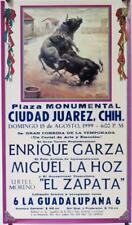 BF03 Original 1999 vintage Bullfight Poster from Mexico, Enrique Garza Cd Juarez picture