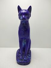 RARE ANCIENT EGYPTIAN ANTIQUES Statue Goddess Bastet Cat Made Malachite Stone BC picture