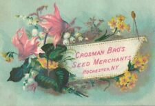 1870's Engraved Crosman Bros. Seed Merchants Victorian Trade Card P10 picture