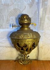 Antique brass Hanging Kerosine Oil lamp With Two Wicks picture