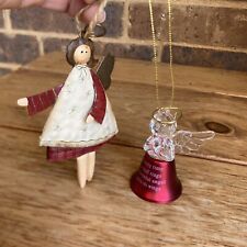Lot of 2 Angel Ornaments  picture