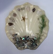 Vintage “Vomit” Sea Shell shaped Retro Lucite resin soap dish-trinket tray MCM picture