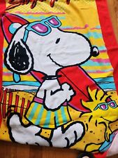 Vintage Snoopy Surfing Fever Beach Towel Franco 80’s picture