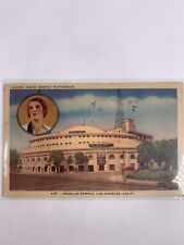 Vintage Postcard Angelus Temple Los Angeles California Postmarked 1939 picture