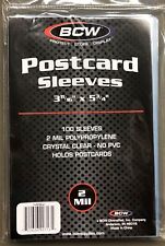 5 PACKS   (100 / Pack)   Standard Postcard  Size Sleeves  Archival Acid Free  #C picture